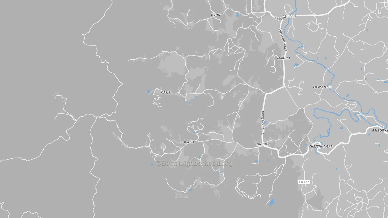 Transit Grade map of Oasis, GA