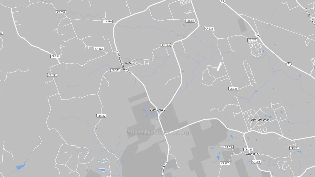 Transit Grade map of Oatmeal, TX