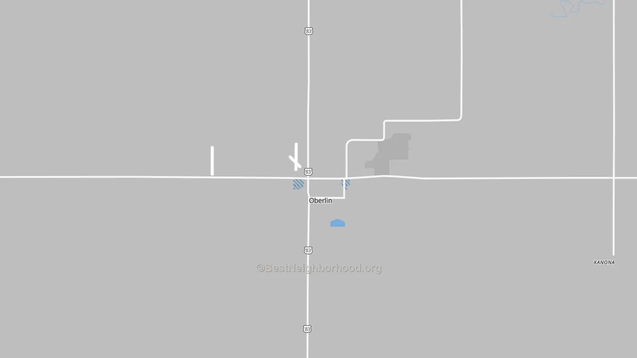 Transit Grade map of Oberlin, KS