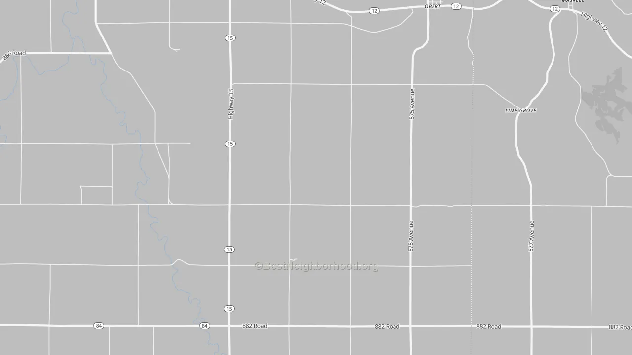 Transit Grade map of Obert, NE