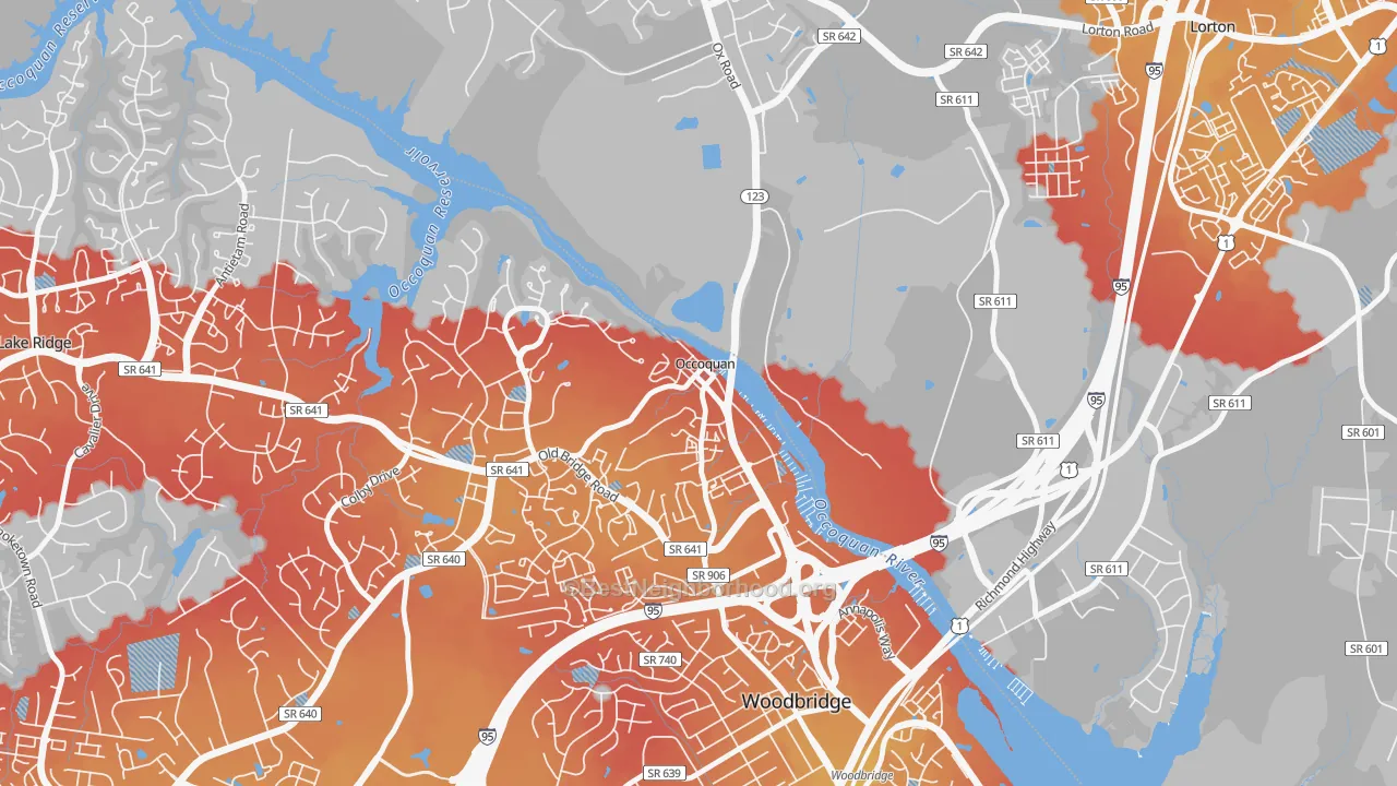 Transit Grade map of Occoquan, VA