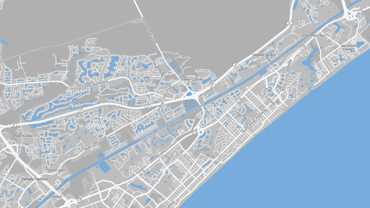 Transit Grade map of Ocean Forest, SC