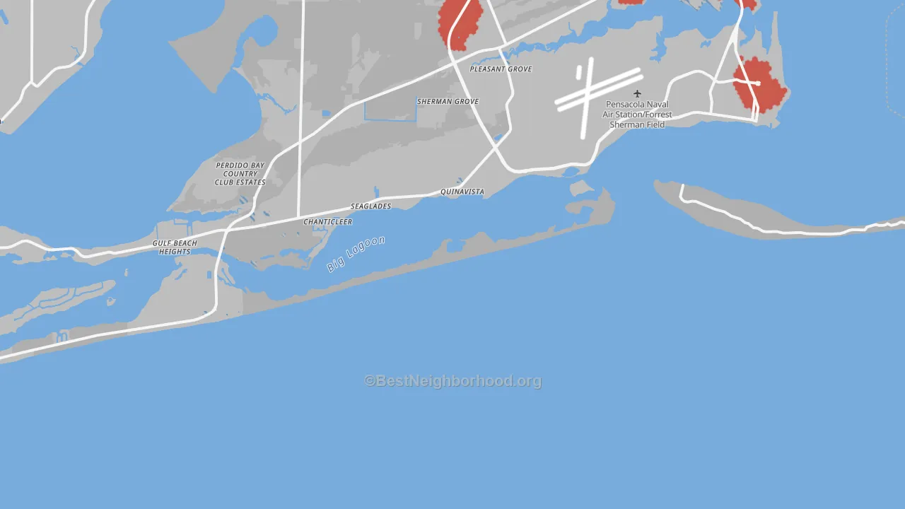 Transit Grade map of Ocean Springs, FL