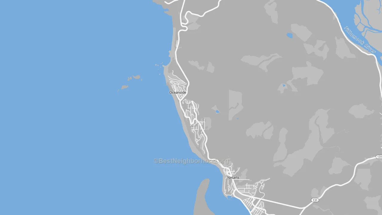 Transit Grade map of Oceanside, OR