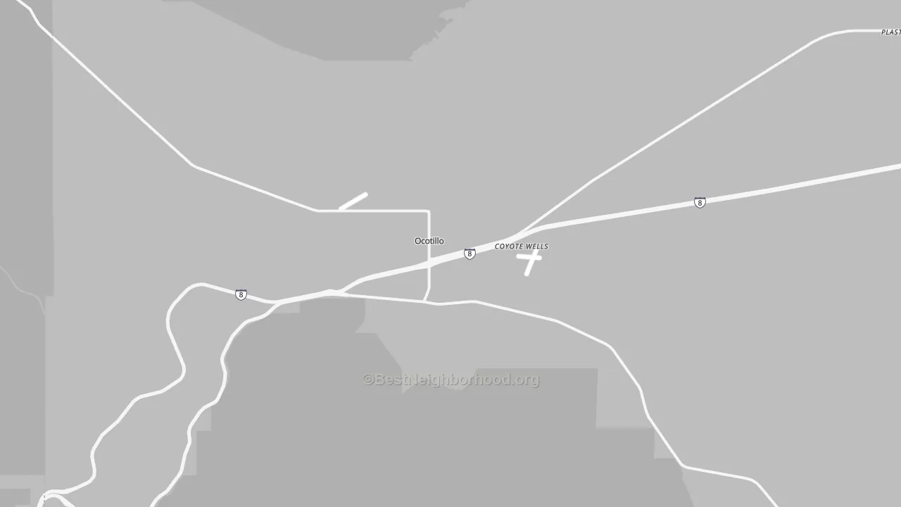 Transit Grade map of Ocotillo, CA
