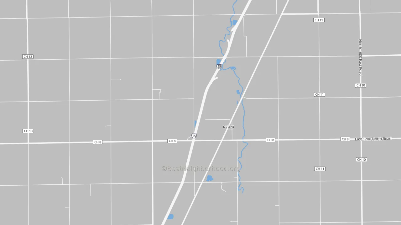 Transit Grade map of Ocoya, IL