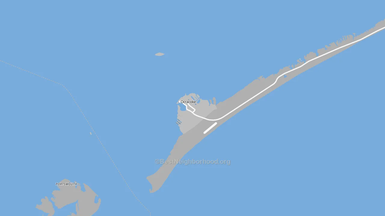 Transit Grade map of Ocracoke, NC