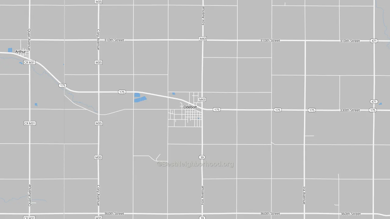 Transit Grade map of Odebolt, IA