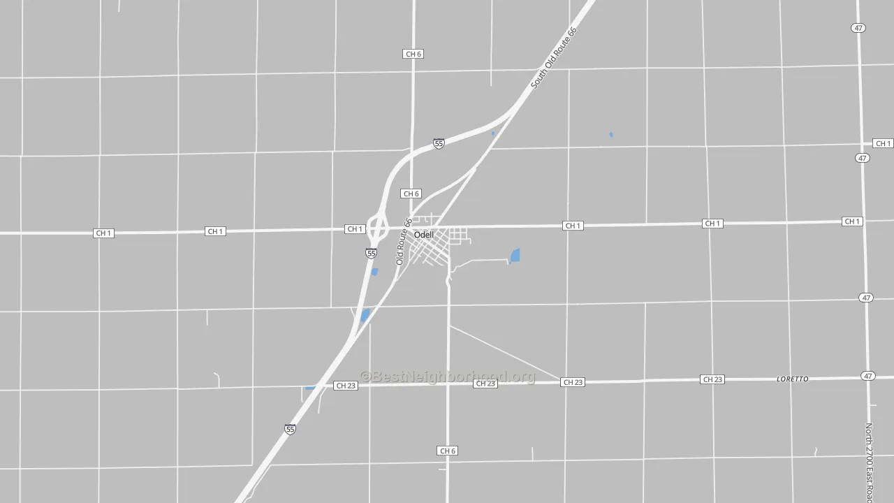 Transit Grade map of Odell, IL