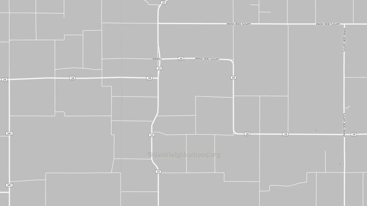 Transit Grade map of Odell, IN
