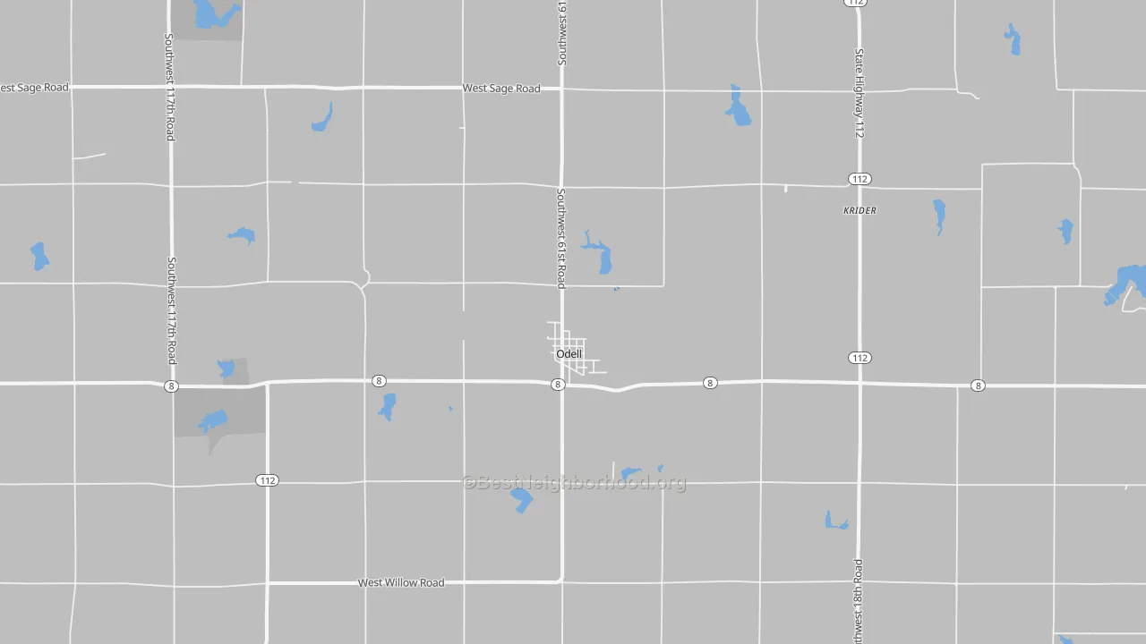Transit Grade map of Odell, NE