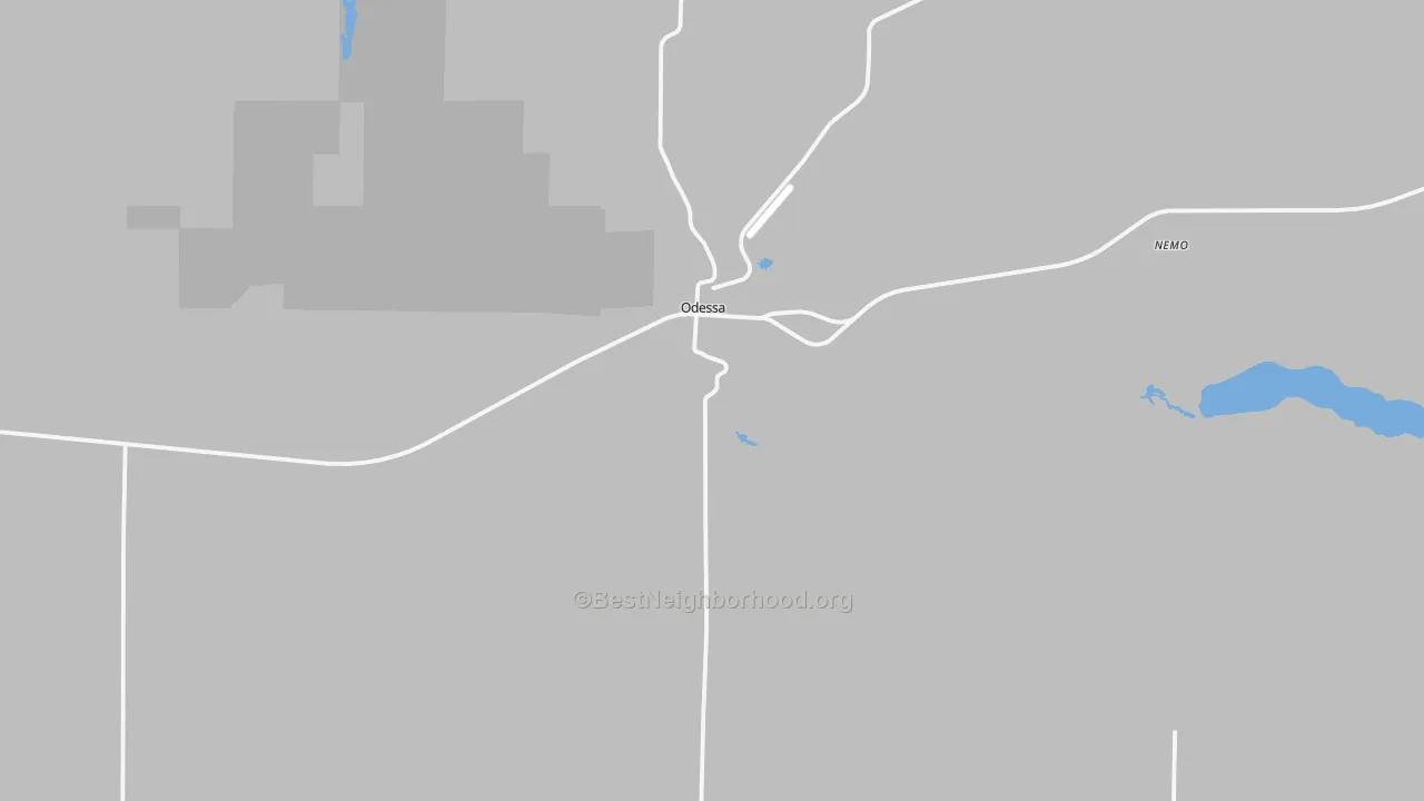 Transit Grade map of Odessa, WA