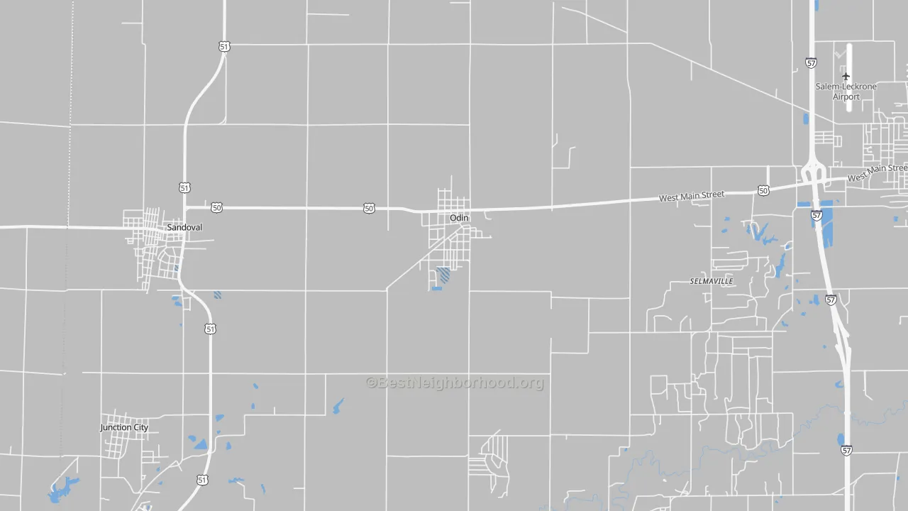 Transit Grade map of Odin, IL