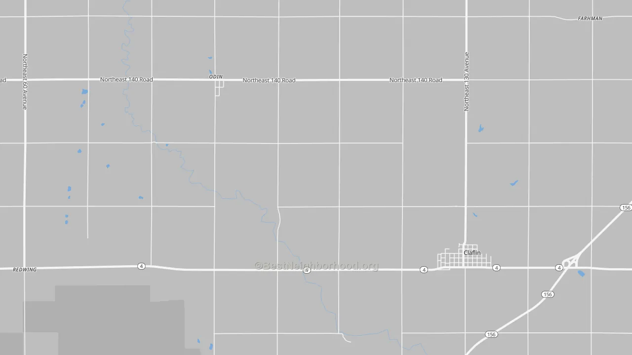 Transit Grade map of Odin, KS