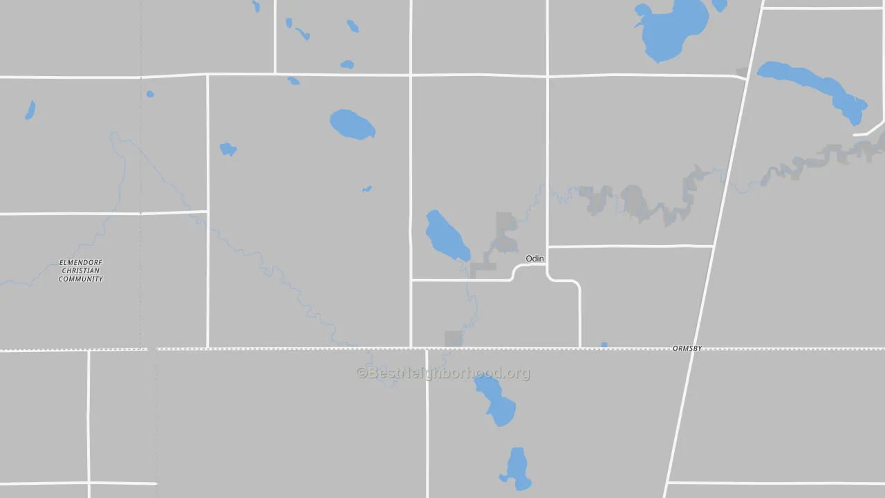 Transit Grade map of Odin, MN