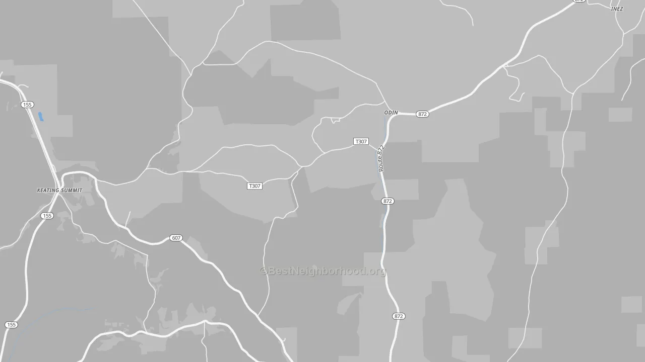 Transit Grade map of Odin, PA