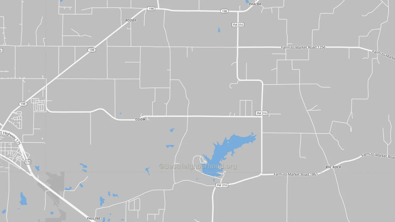Transit Grade map of Odom, TX