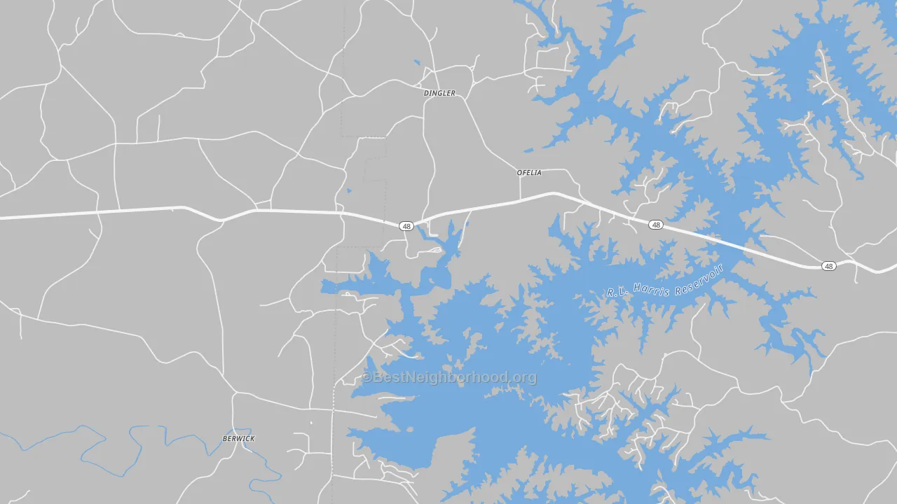 Transit Grade map of Ofelia, AL