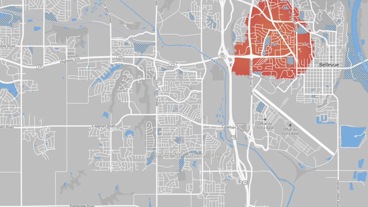 Transit Grade map of Offutt AFB, NE