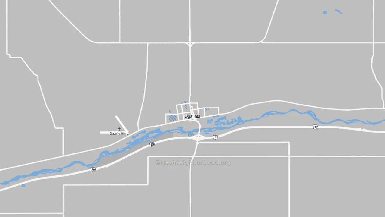 Transit Grade map of Ogallala, NE