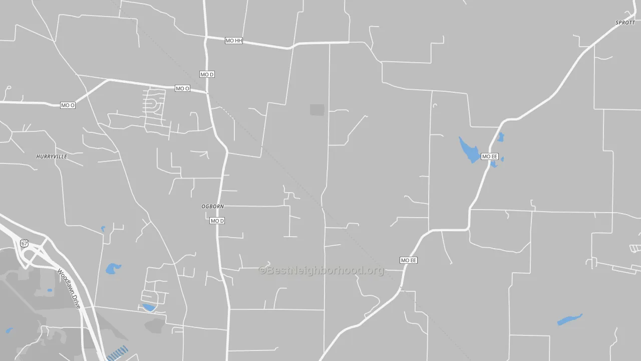 Transit Grade map of Ogborn, MO