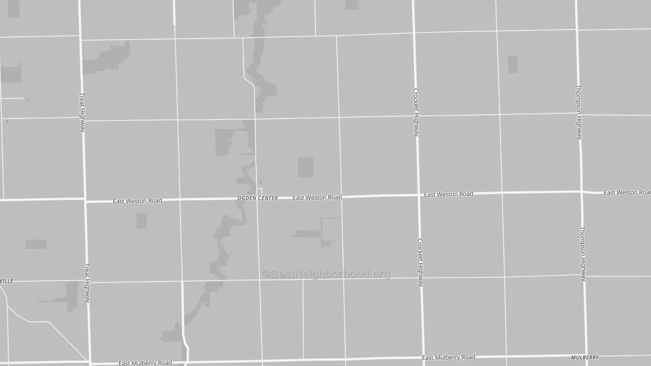 Transit Grade map of Ogden Center, MI