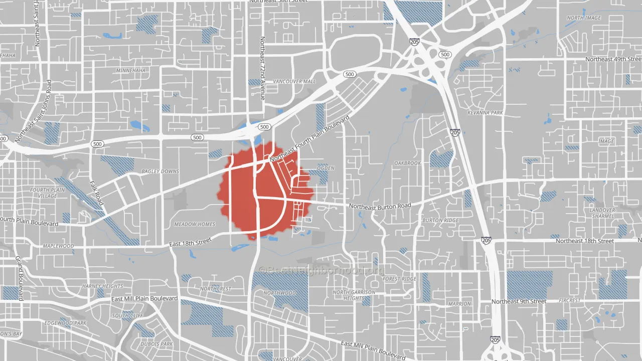 Transit Grade map of Ogden, Vancouver, WA