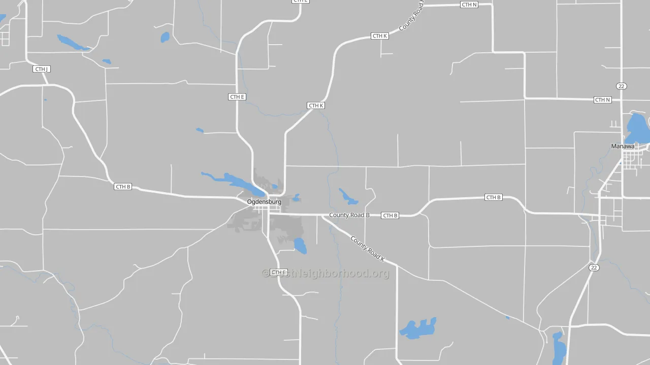 Transit Grade map of Ogdensburg, WI