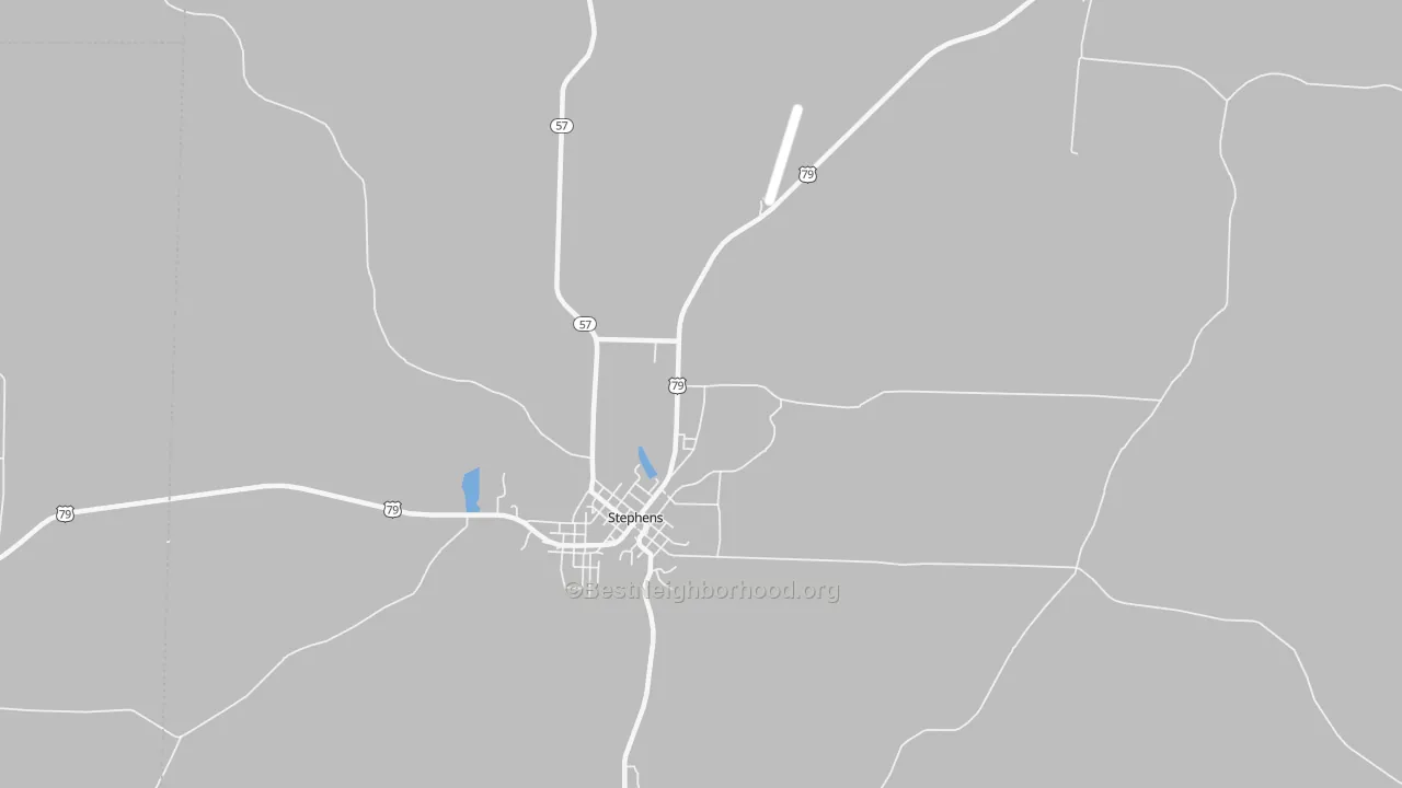Transit Grade map of Ogemaw, AR