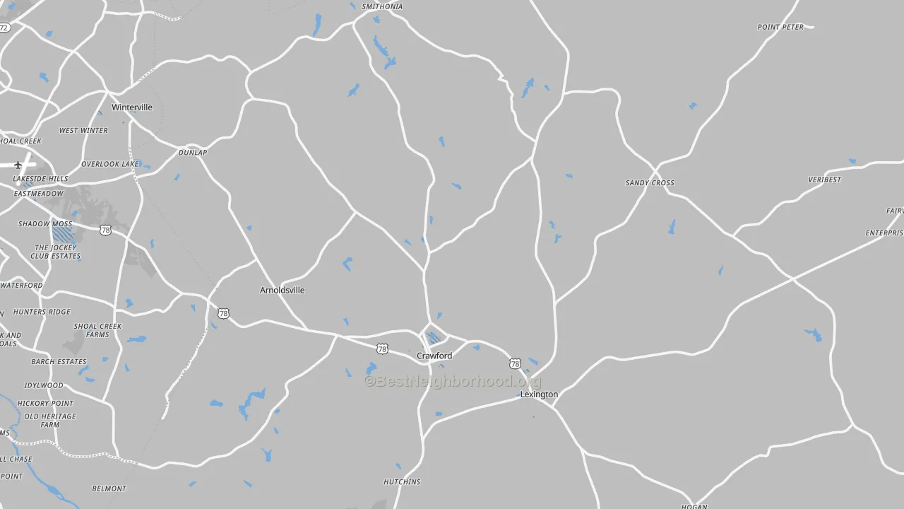 Transit Grade map of Oglethorpe County, GA