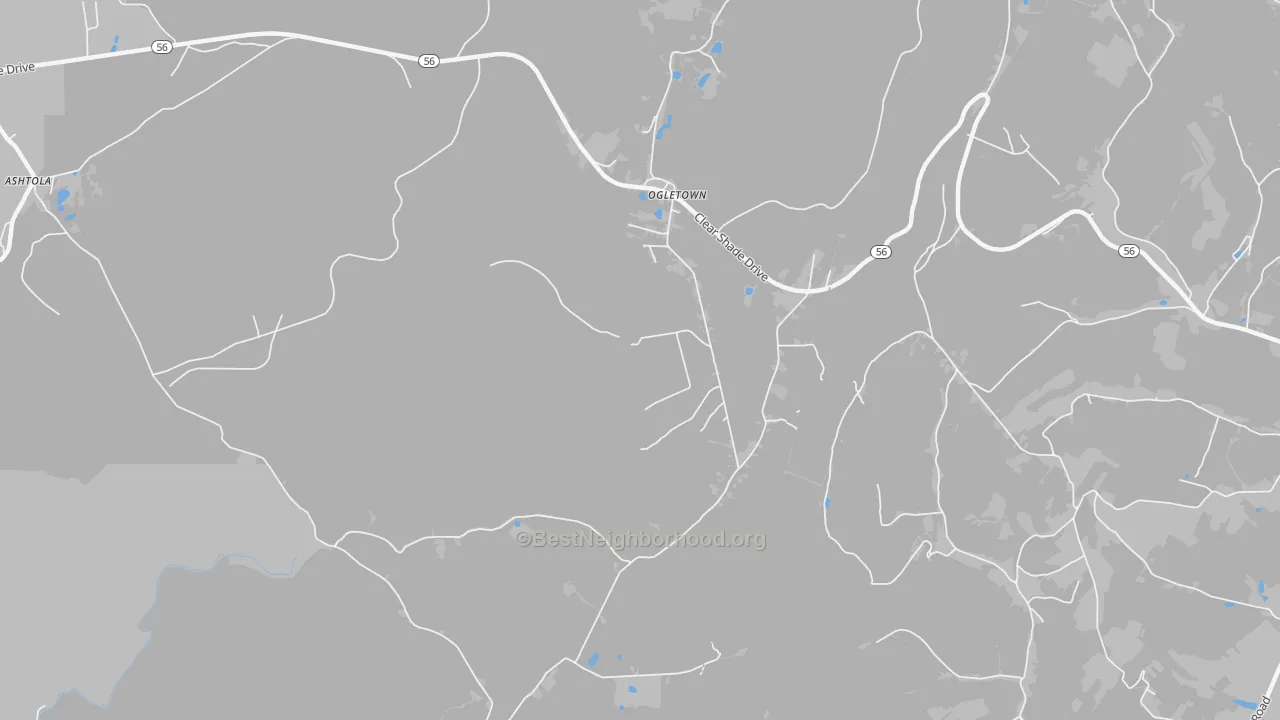 Transit Grade map of Ogletown, PA