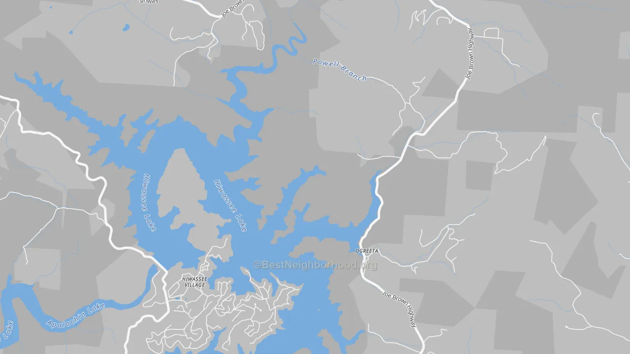 Transit Grade map of Ogreeta, NC