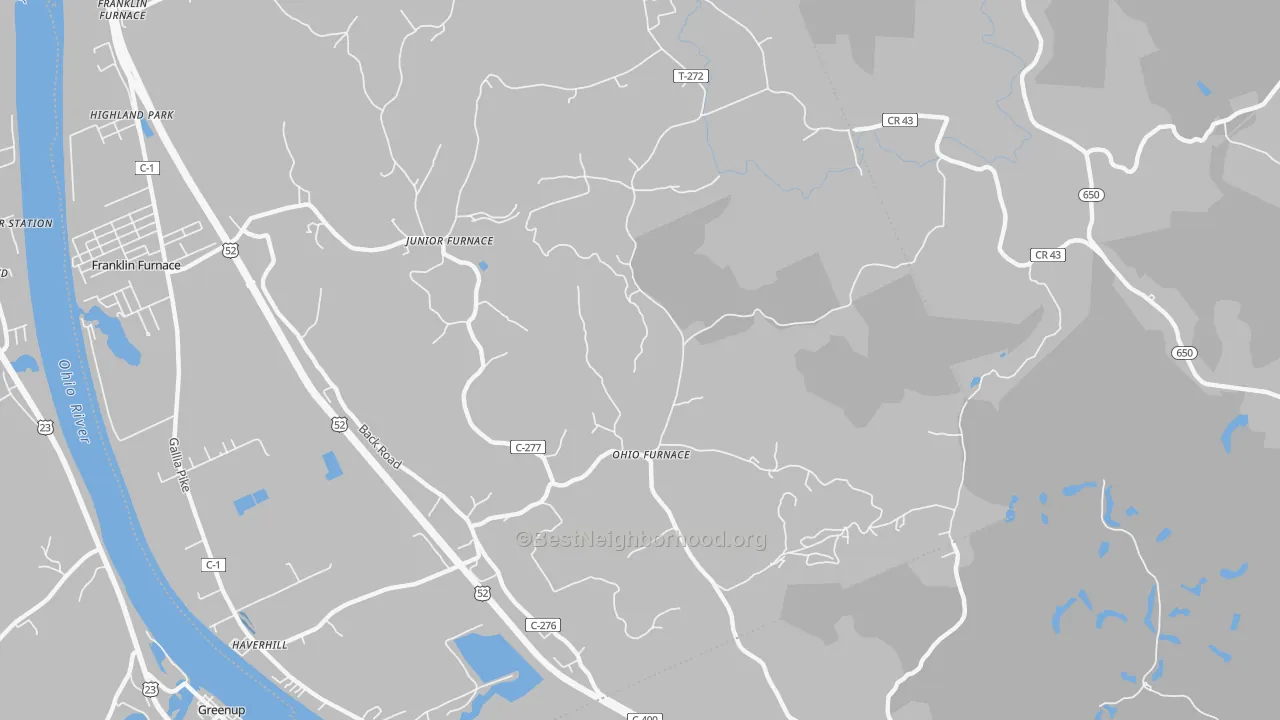 Transit Grade map of Ohio Furnace, OH