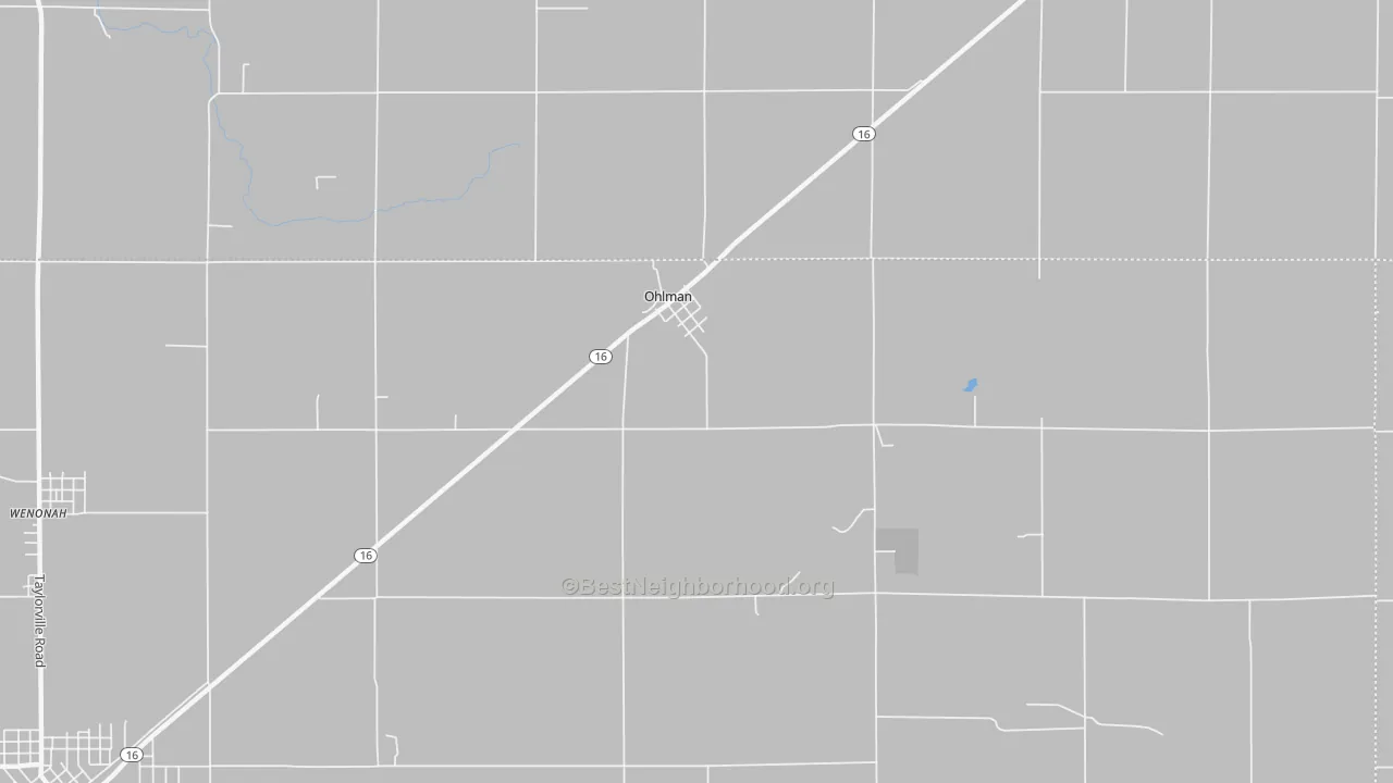 Transit Grade map of Ohlman, IL