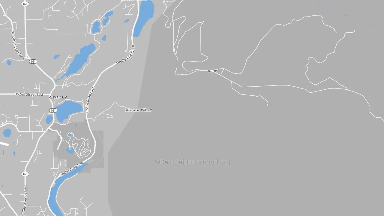 Transit Grade map of Ohop, WA