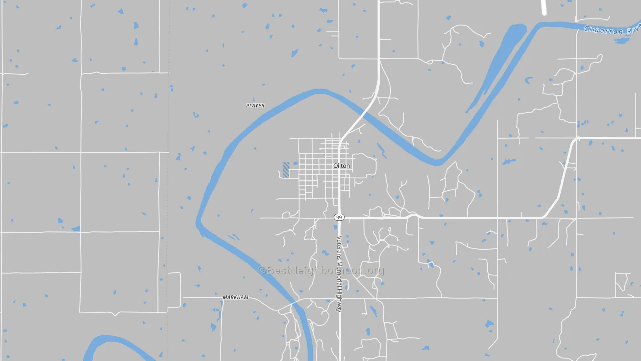 Transit Grade map of Oilton, OK