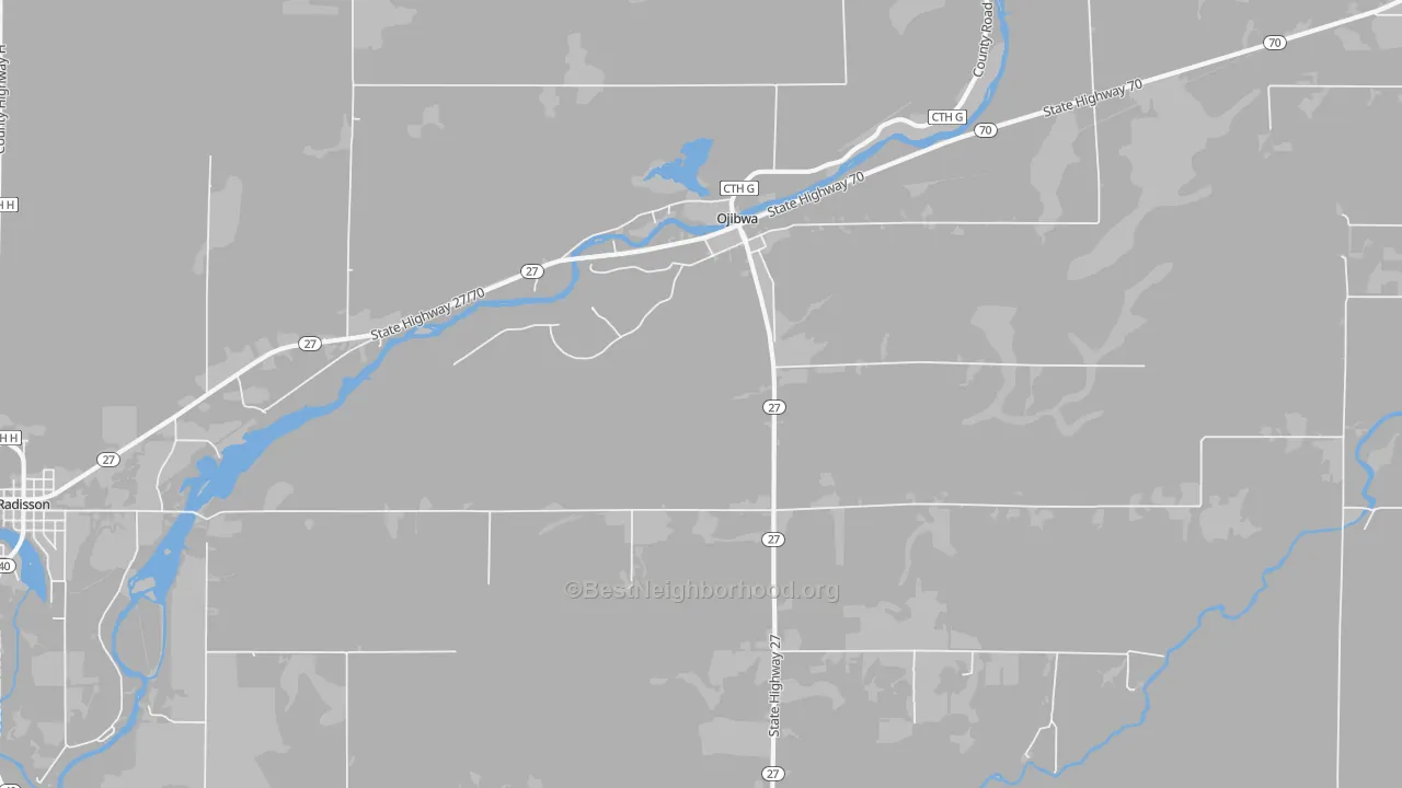 Transit Grade map of Ojibwa, WI
