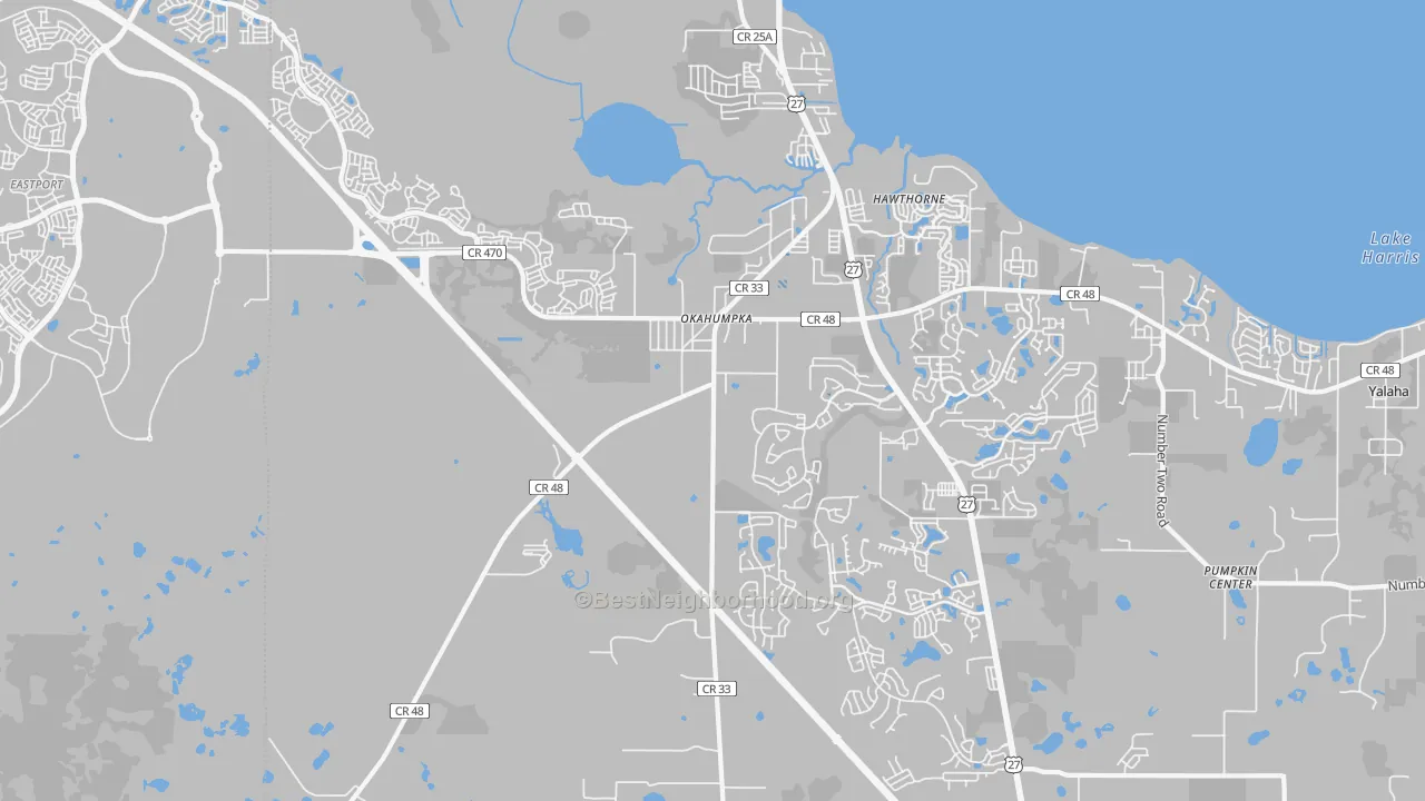 Transit Grade map of Okahumpka, FL