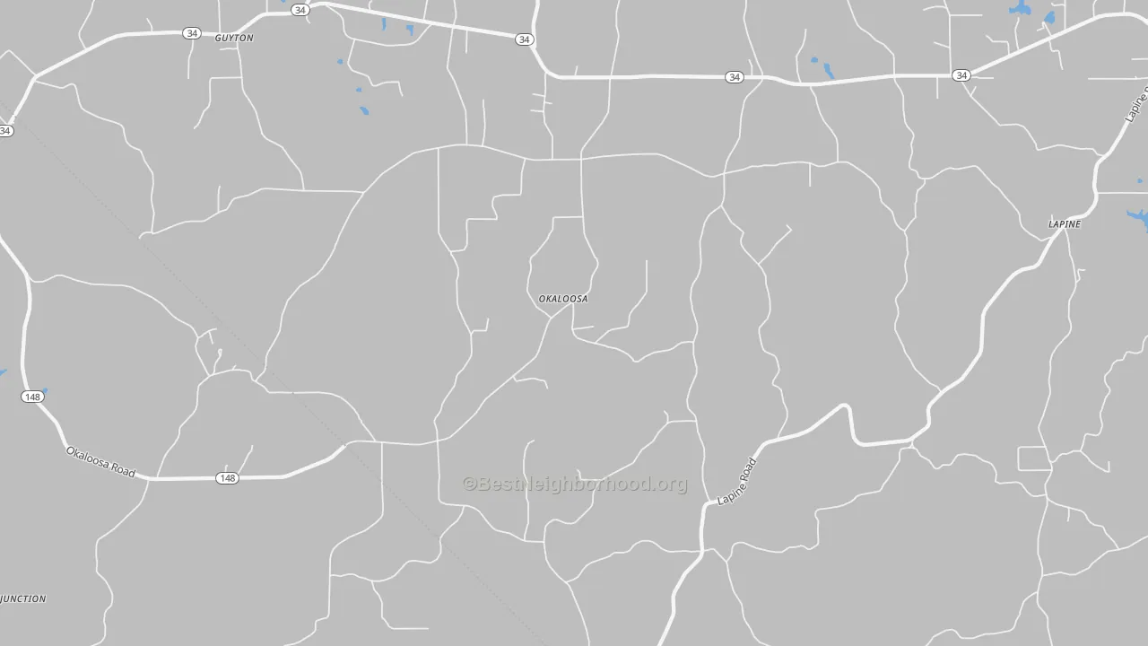 Transit Grade map of Okaloosa, LA