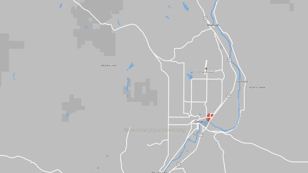 Transit Grade map of Okanogan County, WA
