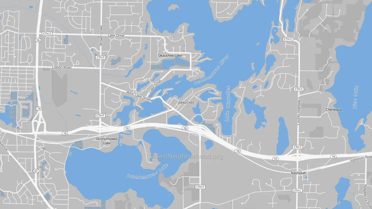 Transit Grade map of Okauchee, WI