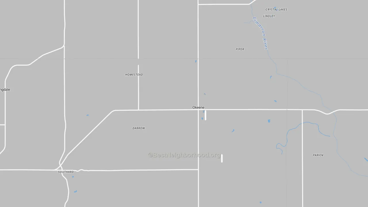Transit Grade map of Okeene, OK