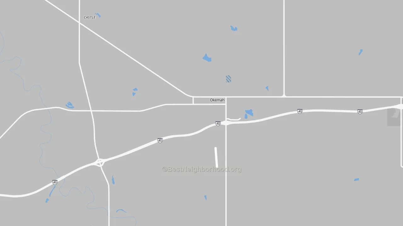 Transit Grade map of Okemah, OK