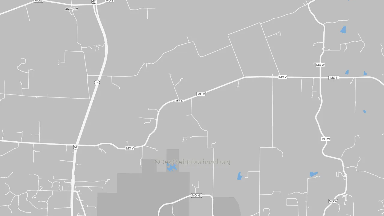 Transit Grade map of Okete, MO