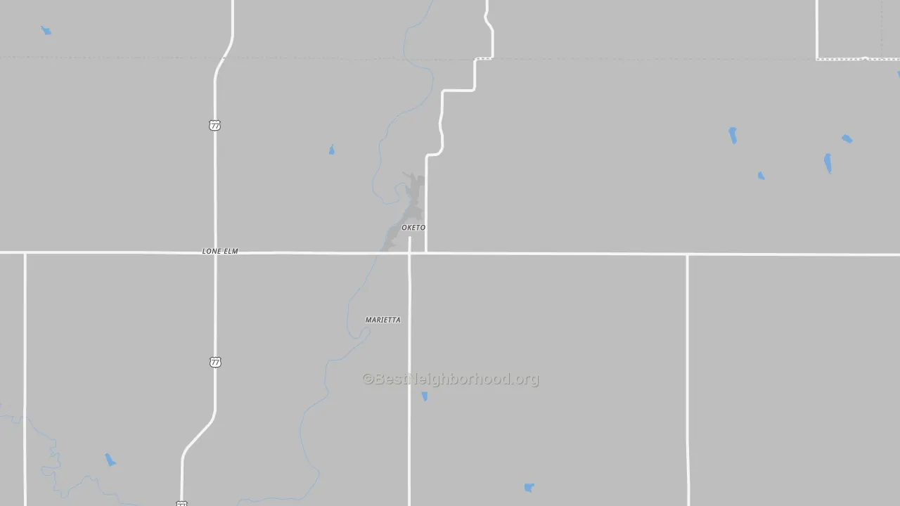 Transit Grade map of Oketo, KS