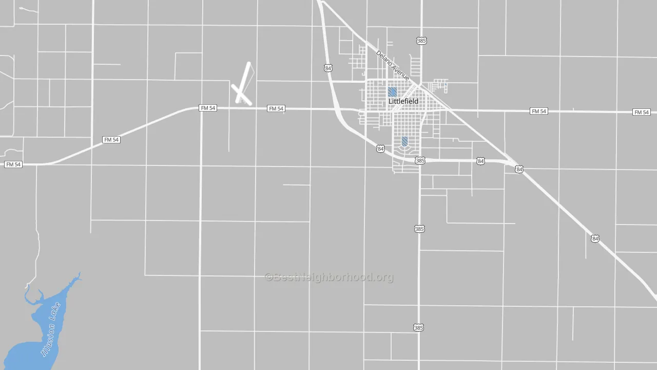 Transit Grade map of Oklahoma Flat, TX