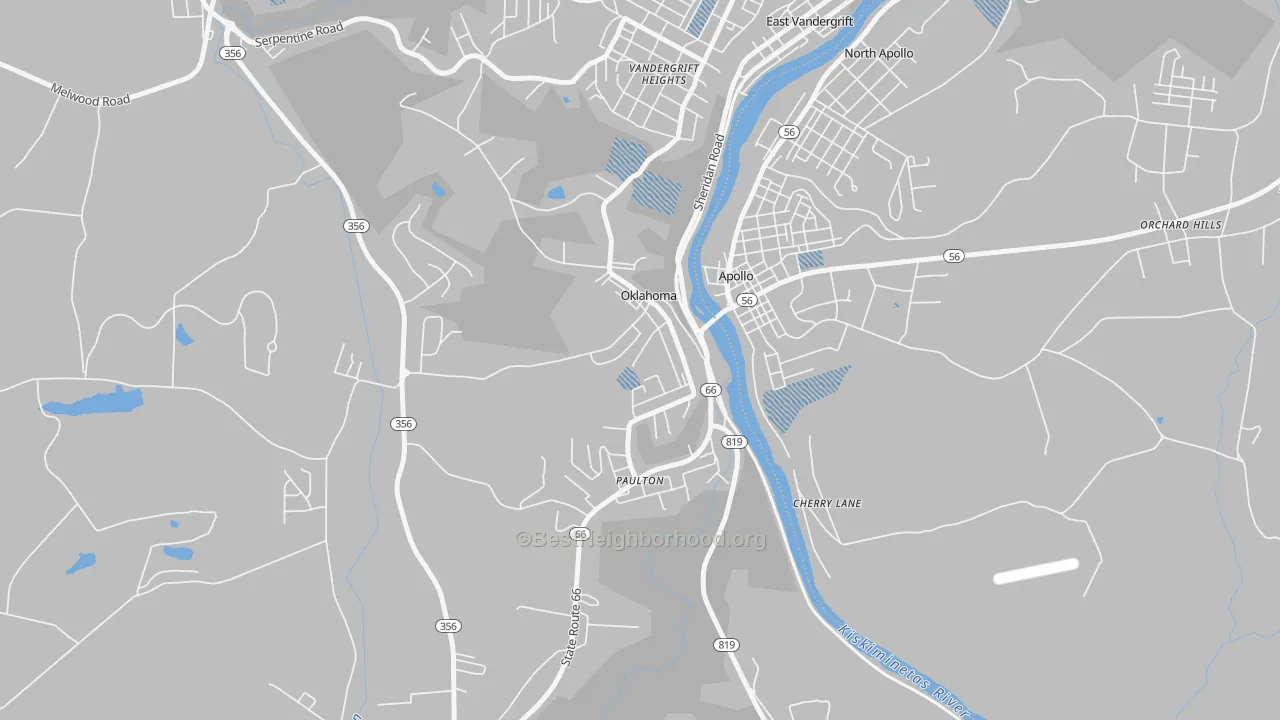Transit Grade map of Oklahoma, PA