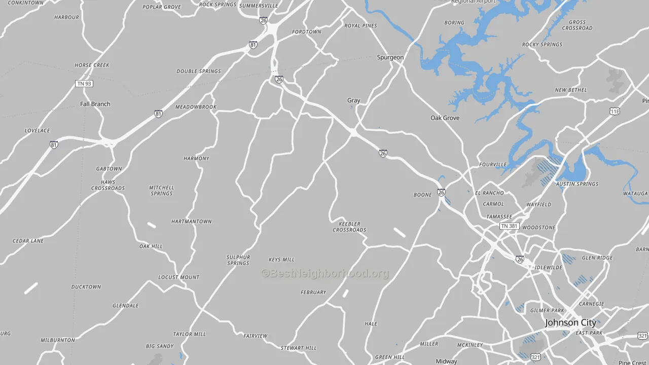 Transit Grade map of Okolona, TN