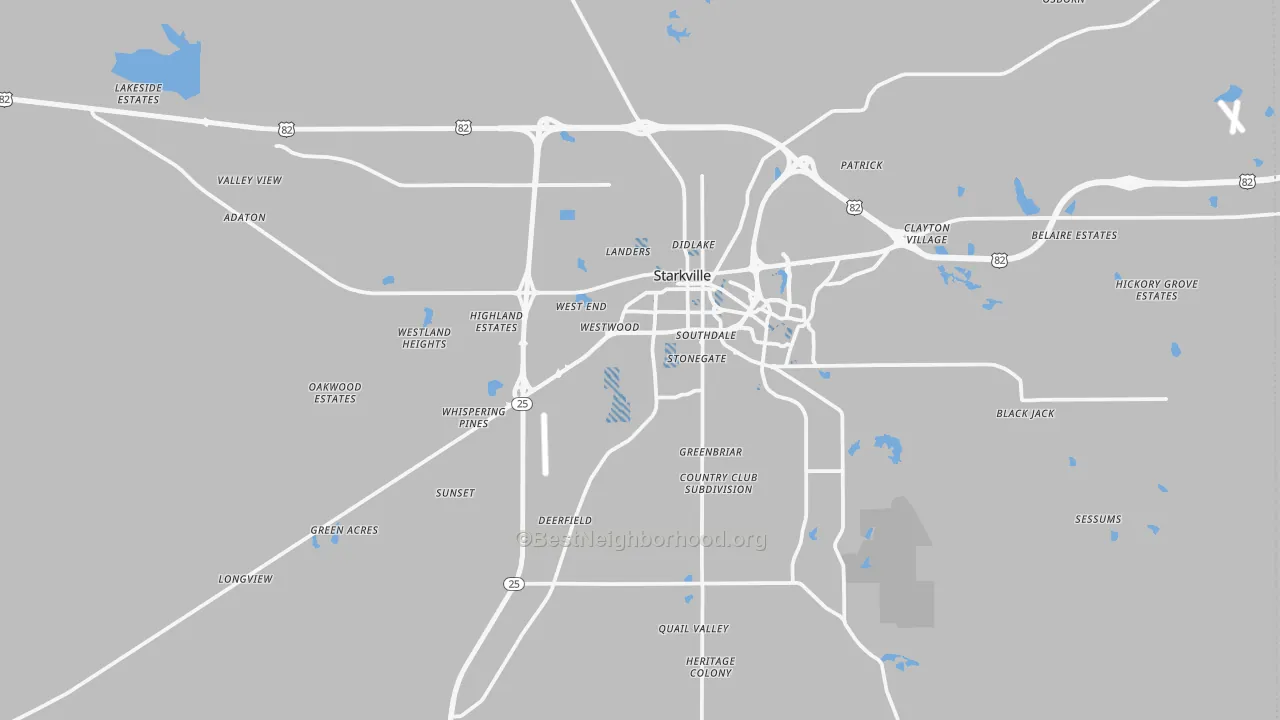 Transit Grade map of Oktibbeha County, MS