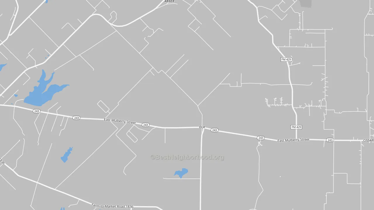 Transit Grade map of Ola, TX
